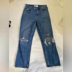 Abercrombie ankle straight high rise jeans
